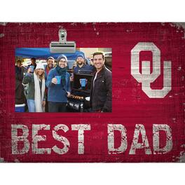 Fan Creations - Oklahoma Sooners 8'' x 10.5'' Best Dad Clip Frame - Multicolor