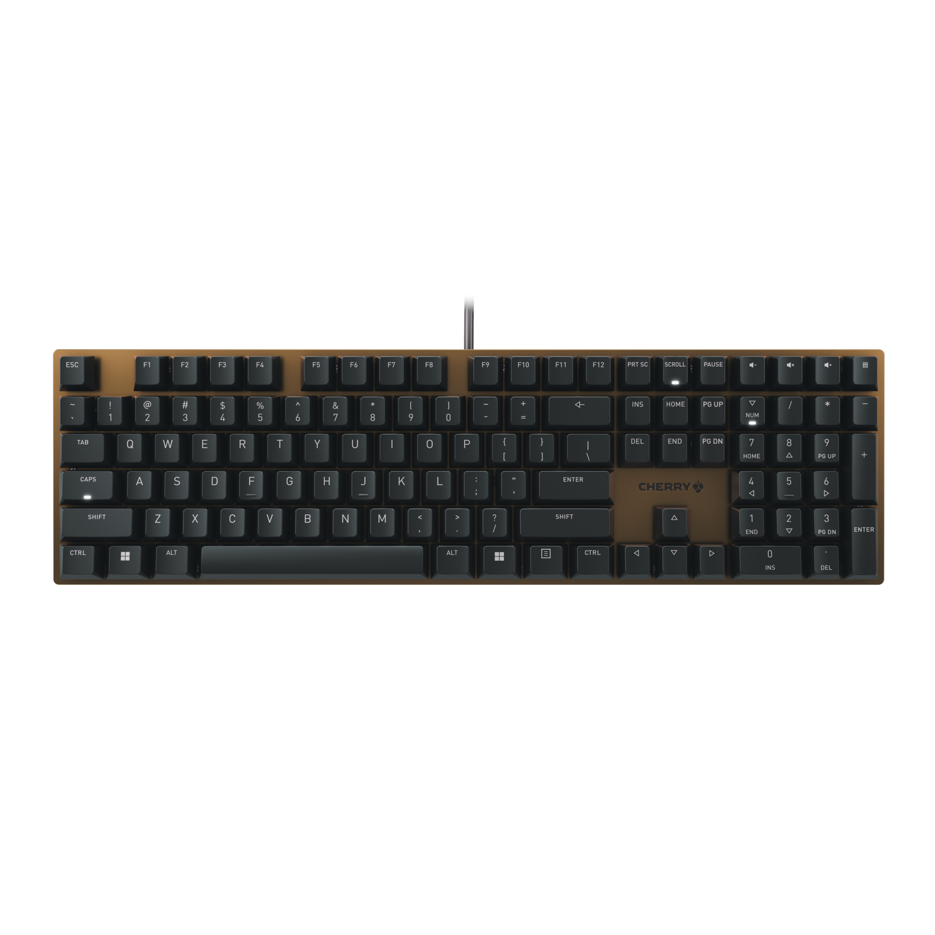 CHERRY - Clear-cut design mechanical keyboard with anodized metal plate BK - Black