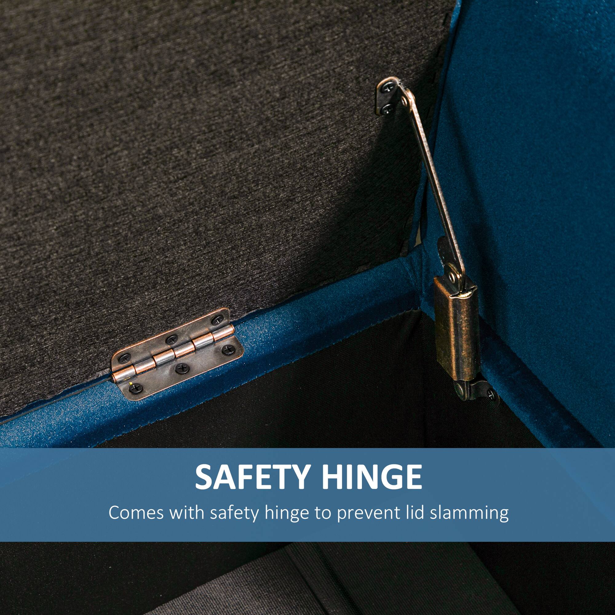SAFETY HINGE  
Comes with safety hinge to prevent lid slamming
