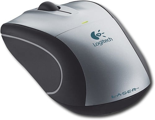 Angle Standard. Logitech - Mouse - Light Gray.