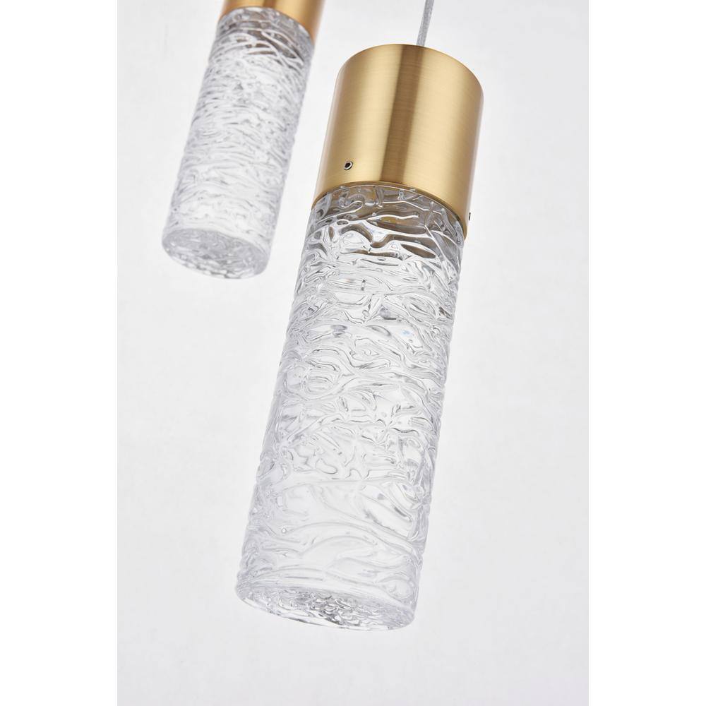 Alt View 10. Elegant Lighting - Constellation 3 light Gold LED Pendant - Gold.