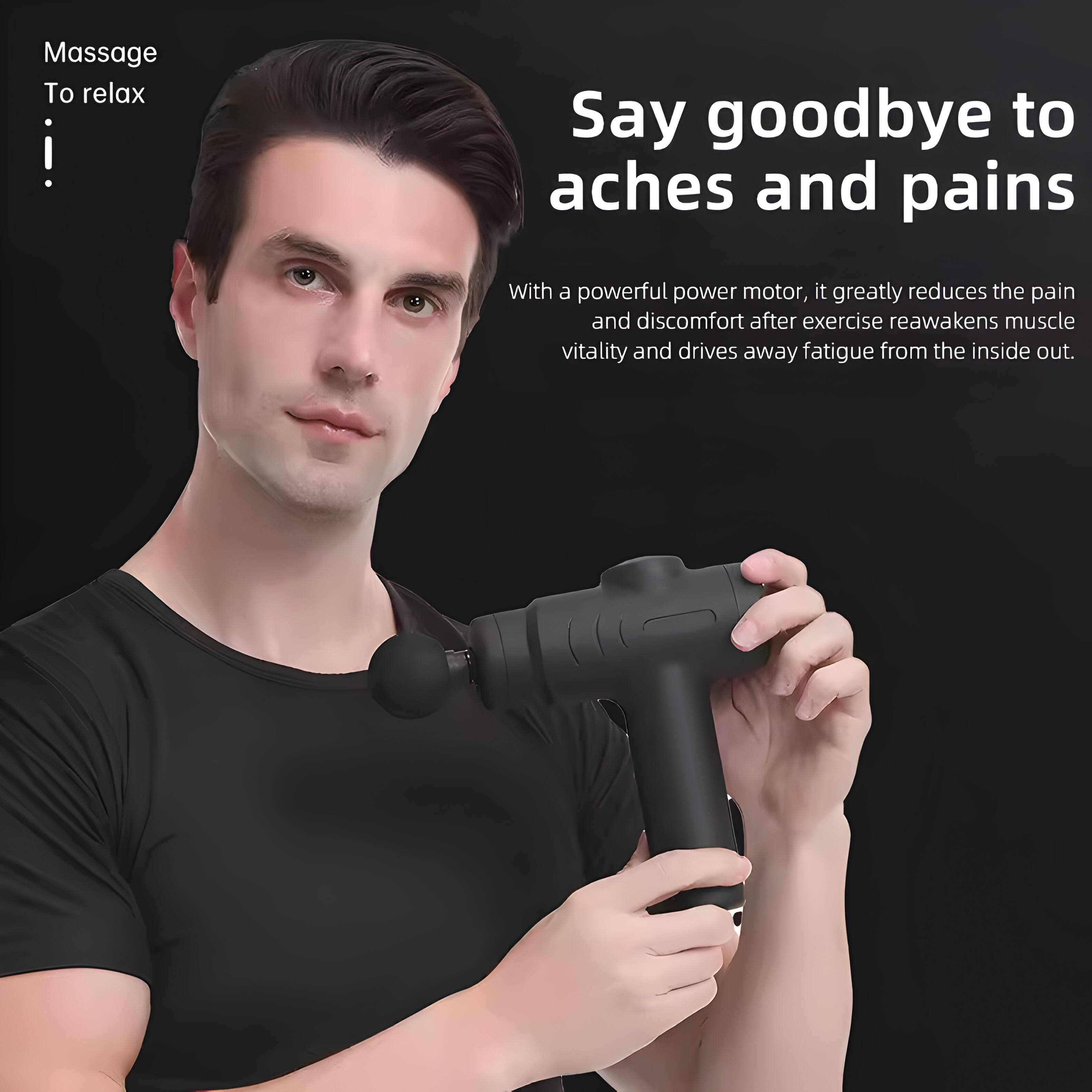 Massage To relax! Say goodbye to aches and pains. With a powerful power motor, it greatly reduces the pain and discomfort after exercise, reawakens muscle vitality, and drives away fatigue from the inside out.