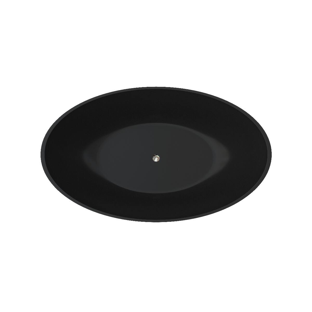 Left. Loheer - Loheer 67 in Matte Black Solid Surface Freestanding Soaking Bathtub with Acrylic Shelf - Matte Black.
