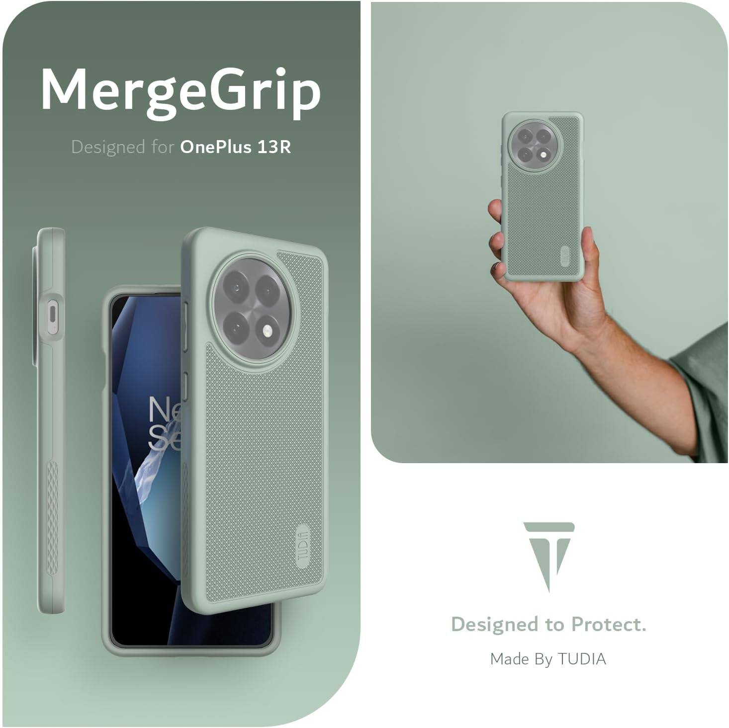 MergeGrip  
Designed for OnePlus 13R  

Designed to Protect.  
Made By TUDIA