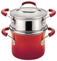 Rachael Ray - 3-Quart Covered Steamer Set - Red - Angle_Zoom