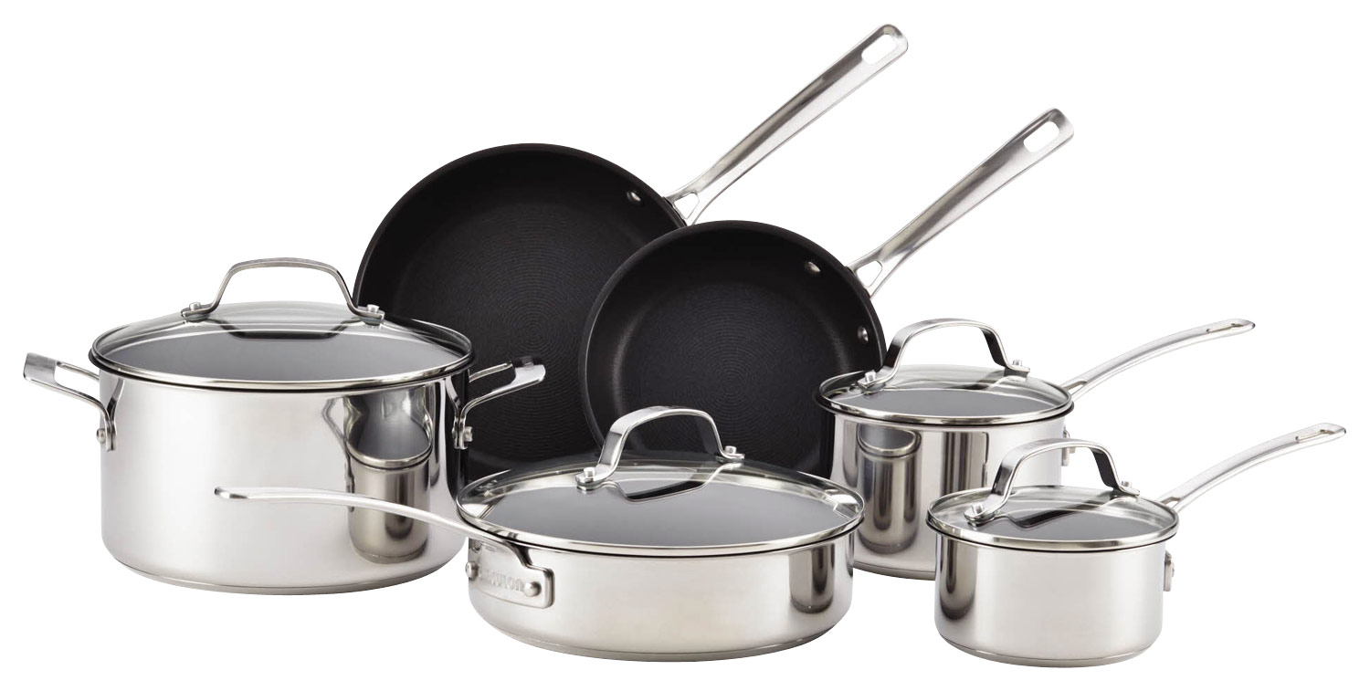 Best Buy: Circulon Genesis 10-Piece Cookware Set Stainless-Steel 77881