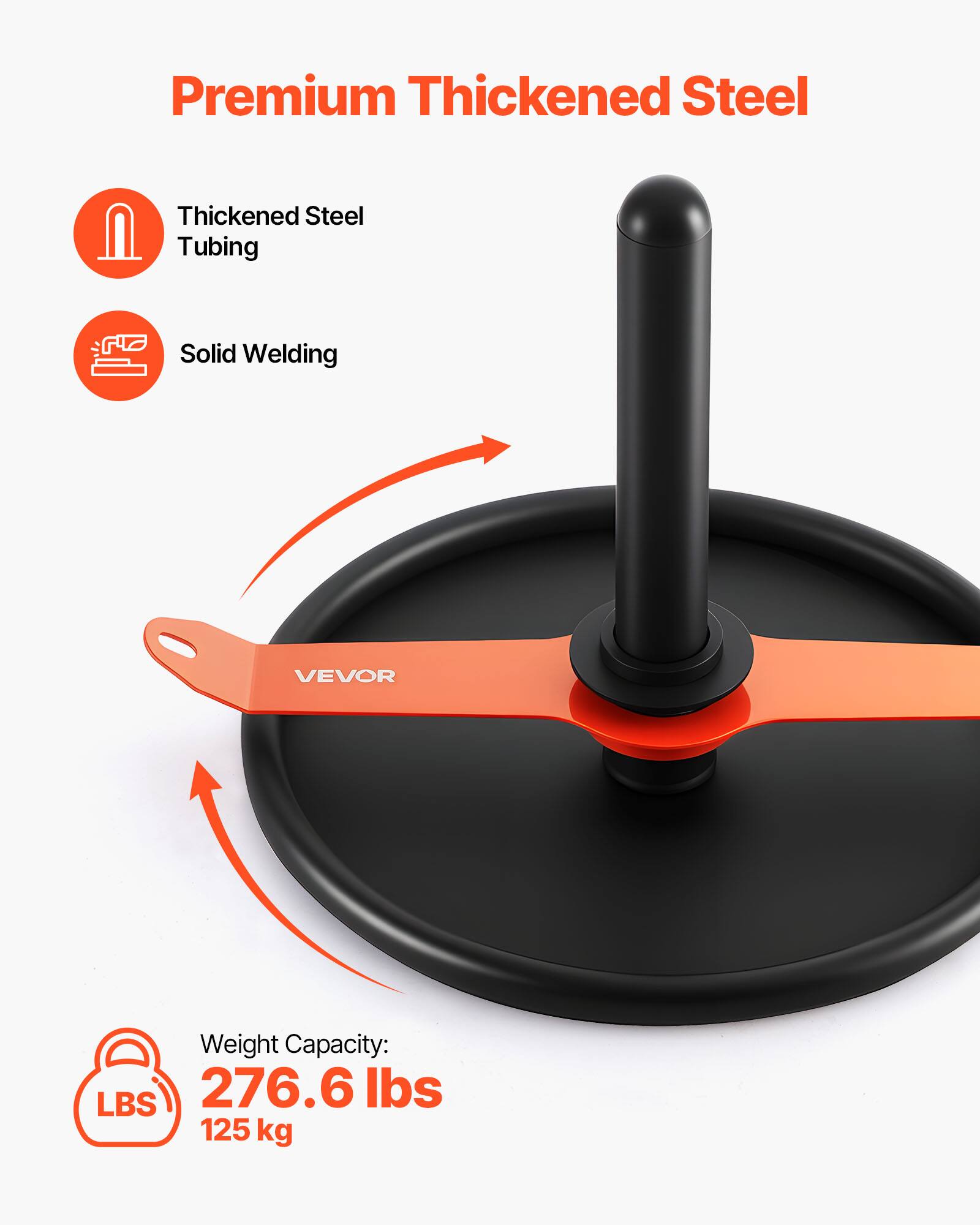 Premium Thickened Steel  
Thickened Steel Tubing  
Solid Welding  

Weight Capacity:  
276.6 lbs  
125 kg