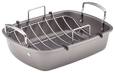 Circulon - 17" x 13" Nonstick Roaster with U-Rack - Gray