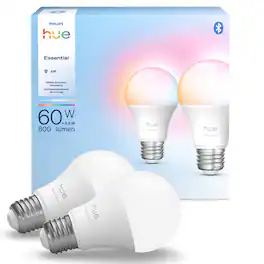 Philips - Hue Essential - 60W WCA A19 2Pk