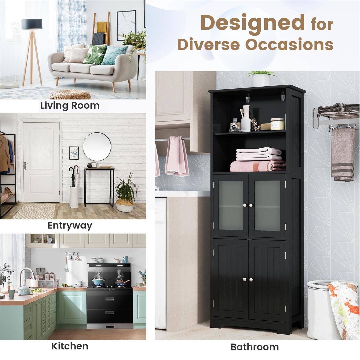 Designed for Diverse Occasions

Living Room  
Entryway  
Kitchen  
Bathroom