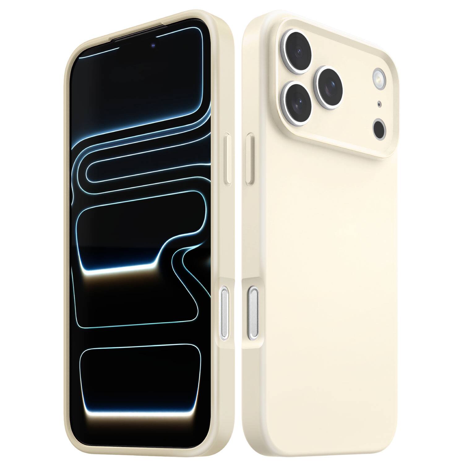 Front. Vena - For Apple iPhone 17 Pro Max Case Matte, Bump Resistant, Drop Protection Slim Protective Phone Case, Beige - Beige.