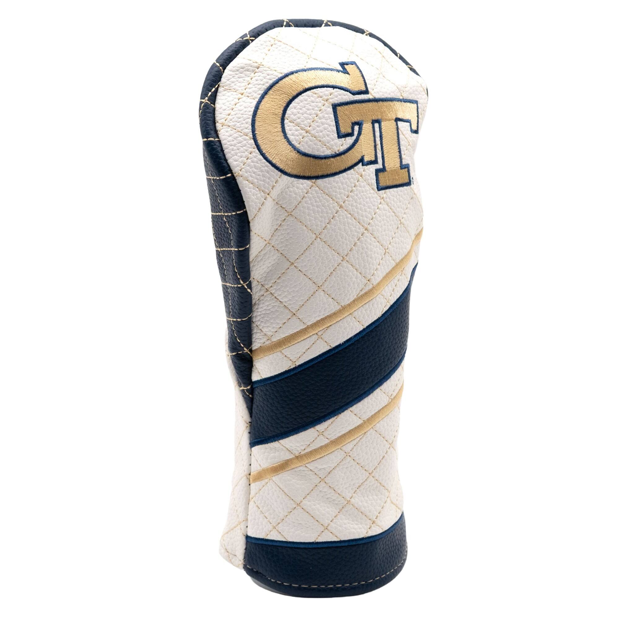 Alt View 2. Team Golf - Georgia Tech Yellow Jackets Striped Quilted Fairway Headcover - Multicolor.