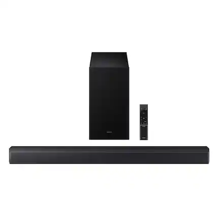 Front. Samsung - HW-B620F 3.1 Channel Soundbar with Subwoofer, 300 Watts power, Voice enhance mode, Game mode, HDMI ARC - Black.