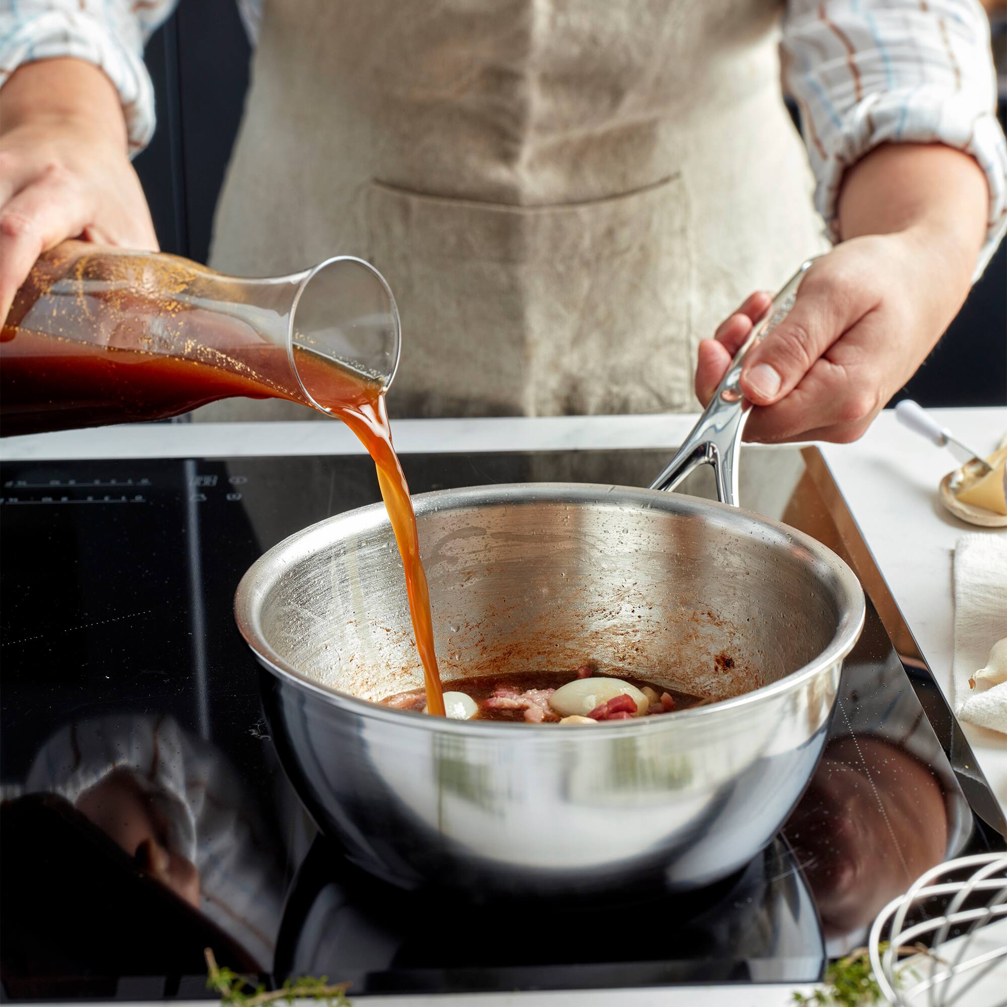 Alt View 5. Demeyere - Demeyere Atlantis Proline 7 2.1-qt Stainless Steel Saucier - Stainless Steel.