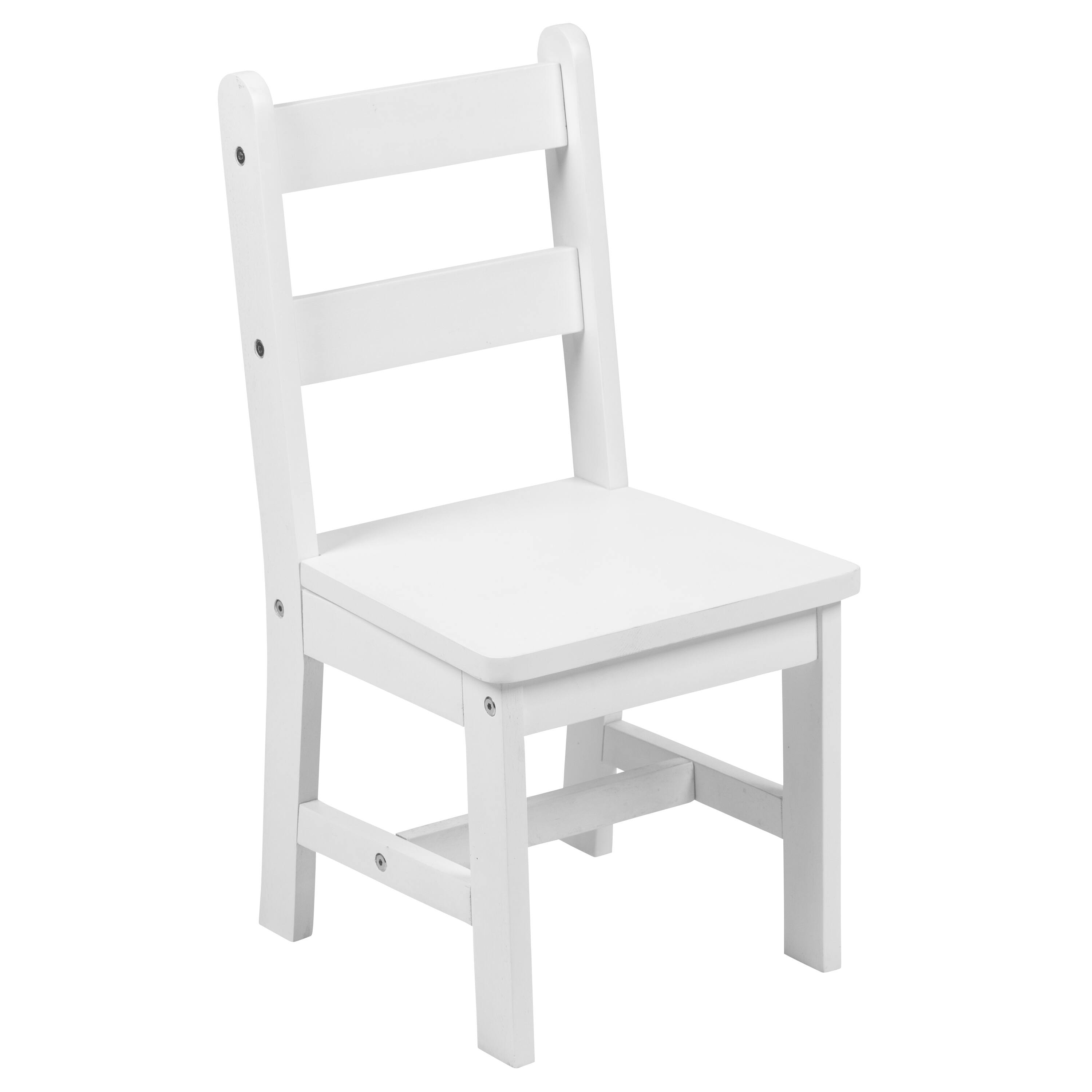 Alt View 22. Alamont Home - Kids Solid Hardwood Table and Chair Set for Playroom, Bedroom, Kitchen - 3 Piece Set - White.