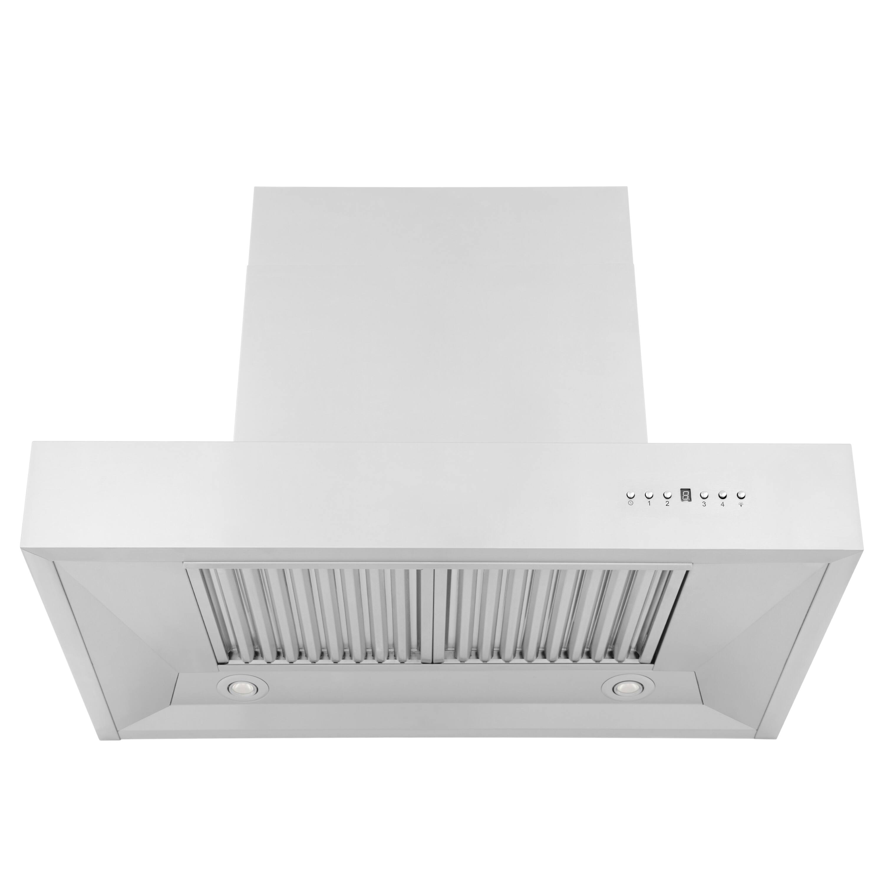 Back. ZLINE - ZLINE 36 in. Ducted Professional Wall Mount Range Hood in Stainless Steel (KECOM-36) - Stainless steel.