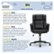 Alt View Zoom 20. Serta - Hannah Upholstered Executive Office Chair with Pillowed Headrest - Smooth Bonded Leather - Black.