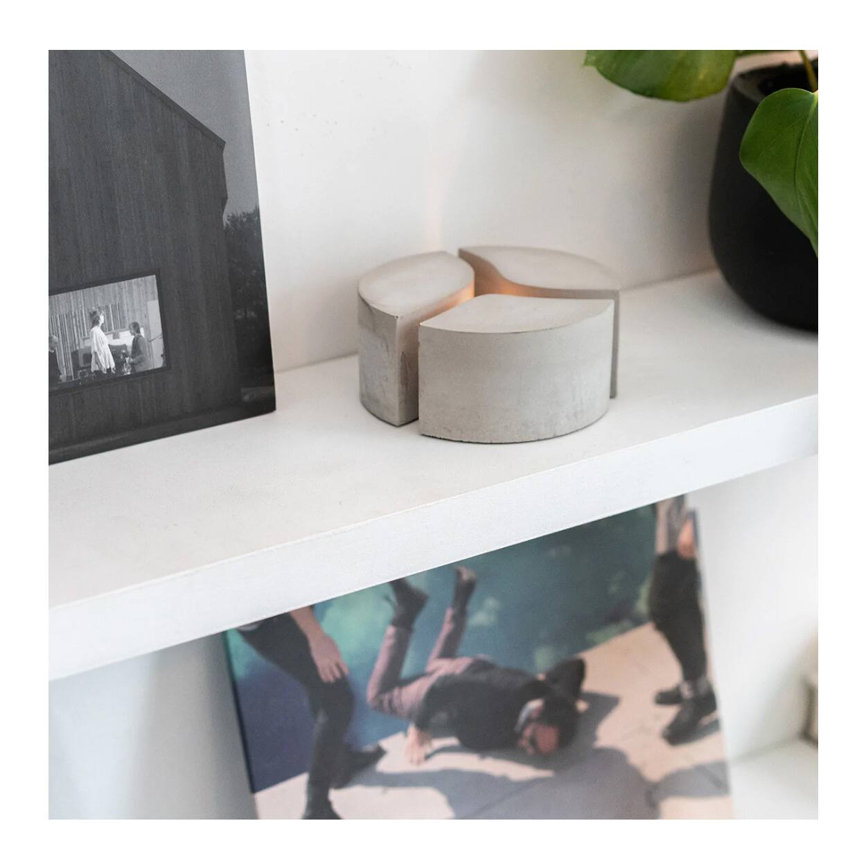 Back. INTOCONCRETE - IntoConcrete Candle Solitaire, Tealight Candle Holder, Aroma Light, & Tea Warmer.