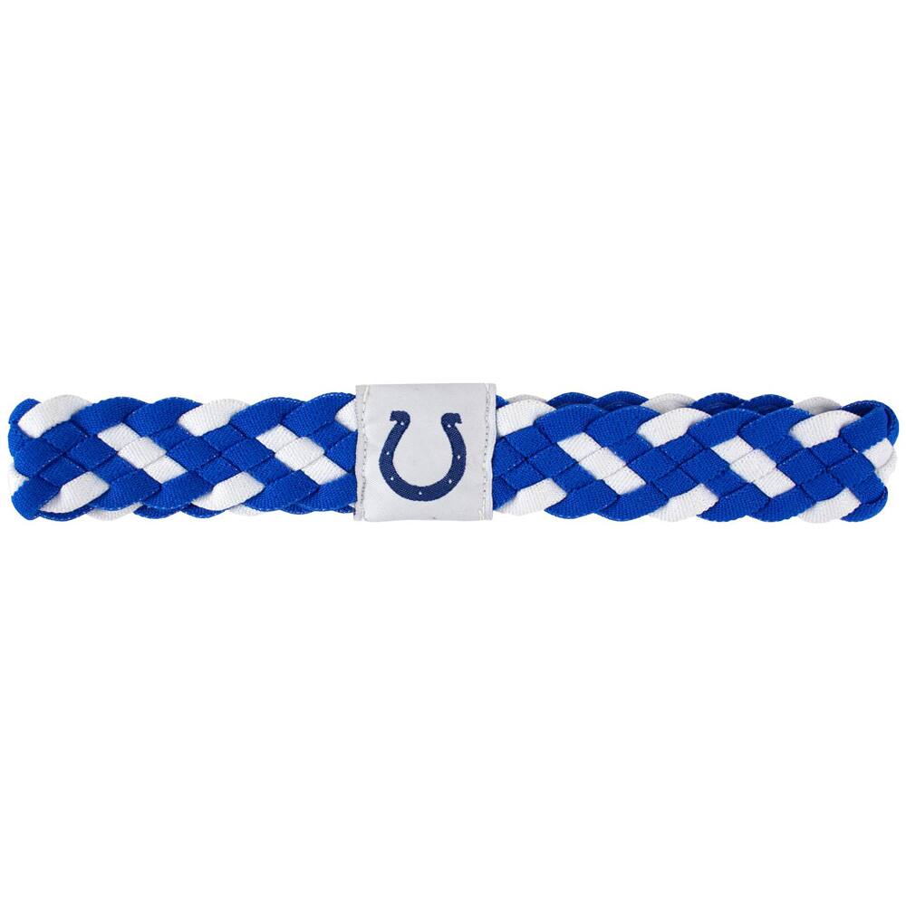 Front. Little Earth - Indianapolis Football Colts Braided Headband / Hairband with Logo - Multi.