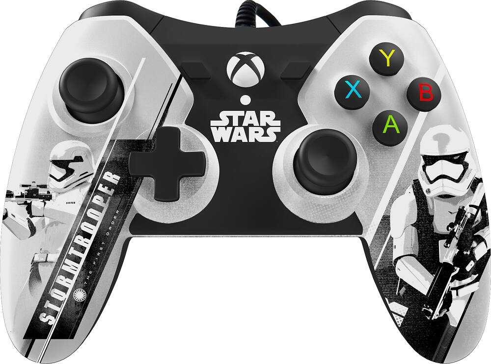 Front. Power A - Star Wars: The Force Awakens Stormtrooper Wired Controller for Xbox One - White/Black.