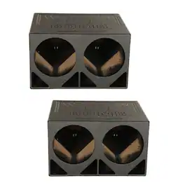 QPower - Q Power QBOMB12TB Dual 12-Inch Triangle Ported Subwoofer Box Enclosure (2 Pack)