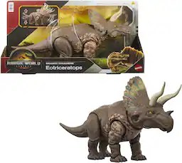 Mattel - Jurassic World: Rebirth Gigantic Thrashers Eotriceratops - Collectibles