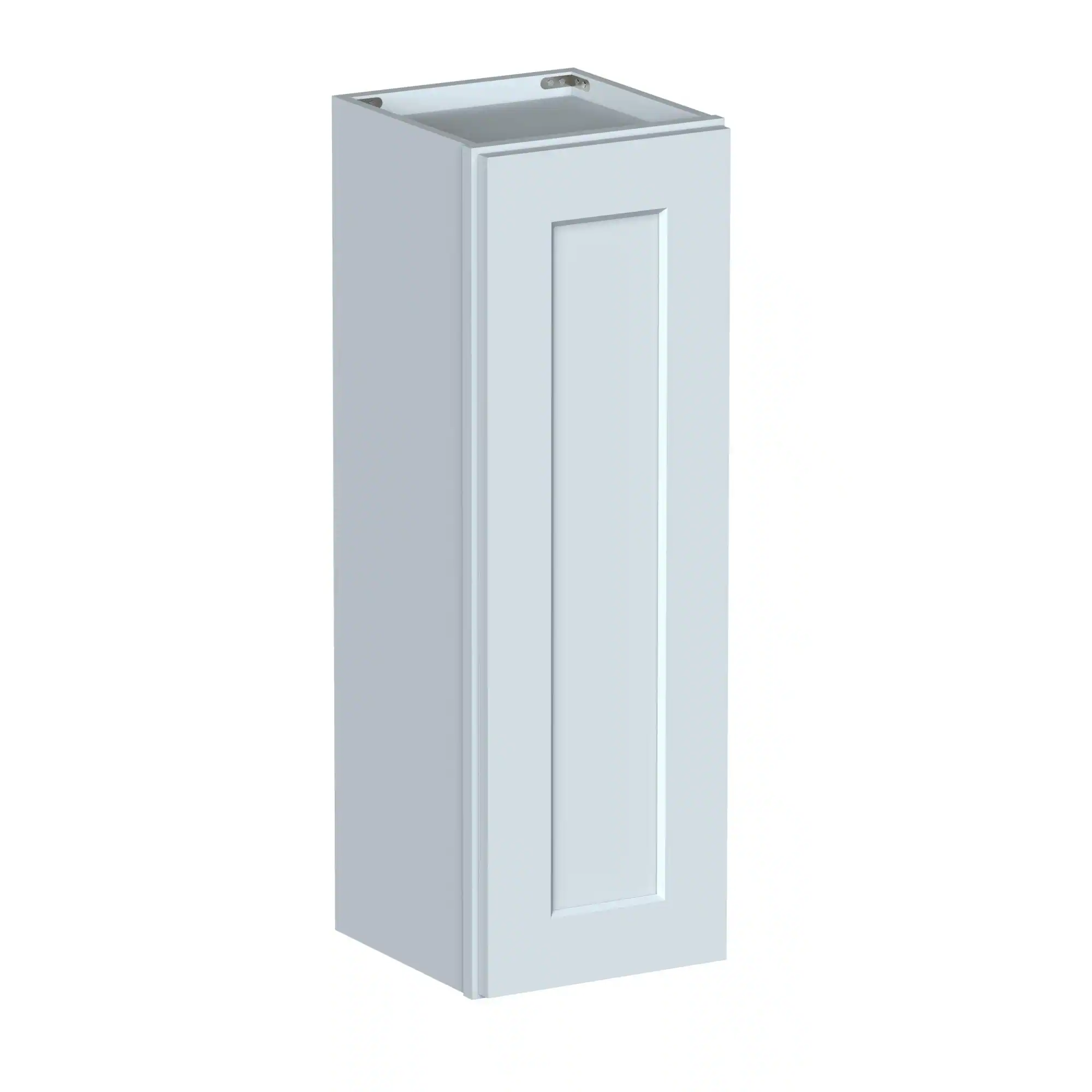 Alt View 1. Boyel Living - 12in.W x0.75in.D x36in.H Dove Gray WALL CABINET Fully assembled Cabinet With One Glass Door - Gray.