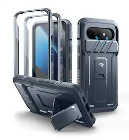 Dexnor - Phone Case for Google Pixel 10a with Camera Cover, 2 Front Frames, Screen Protector, Full-Body Shockproof Bumper Cover - Navy Blue