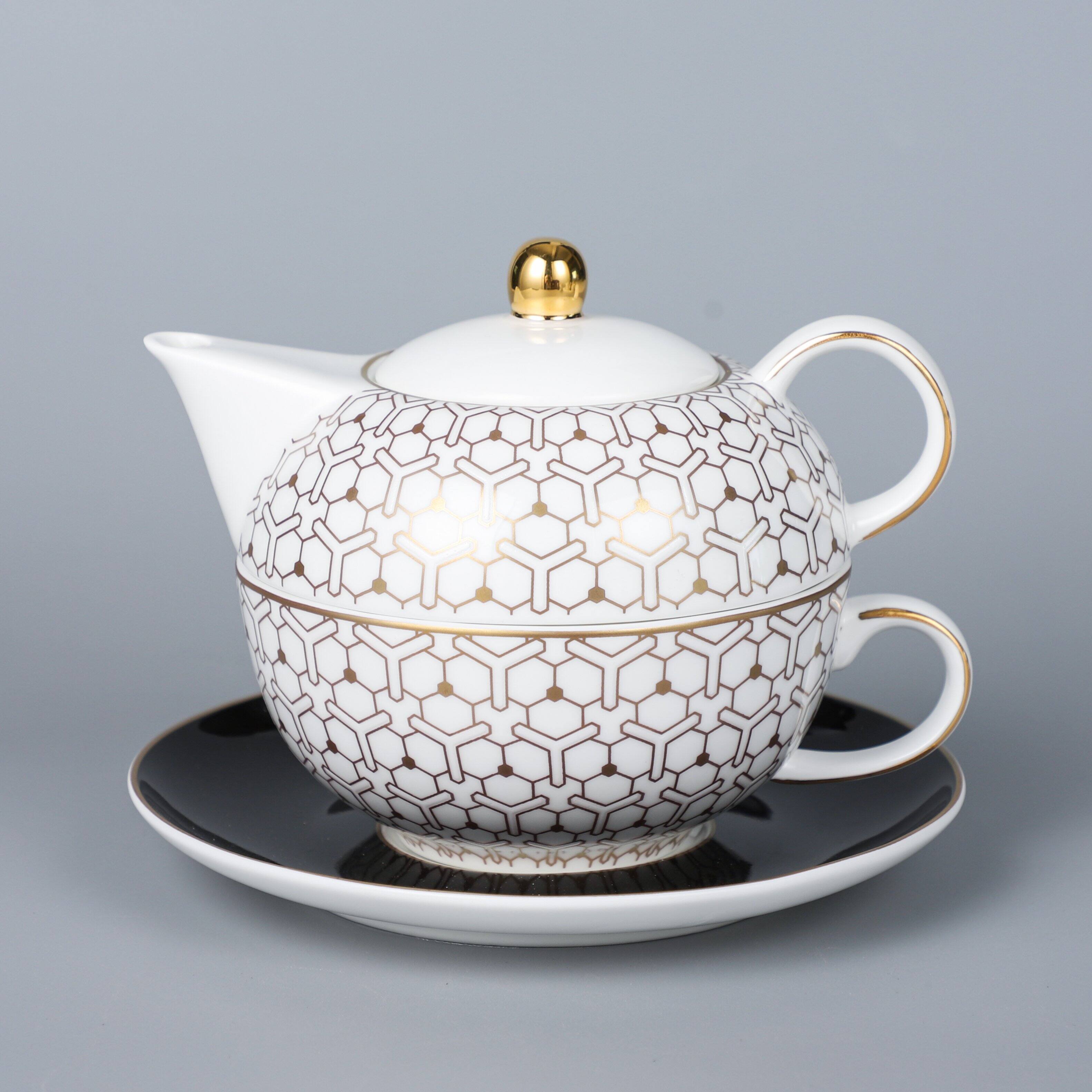 Back. Jiallo - The Whispers of Elegance Tea Service Collection - Tea for one Tea Set - Multi color.