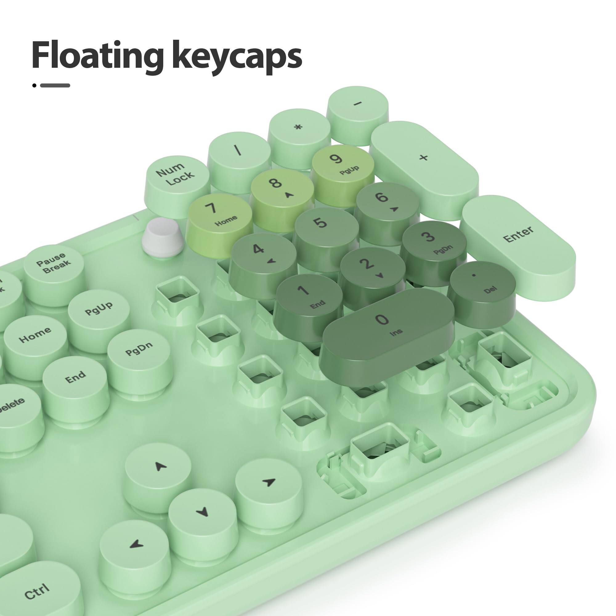 Floating keycaps

- Num Lock
- 7 Home
- 8
- 9 PgUp
- Pause Break
- 4
- 5
- 6
- 1
- 2
- 3 PgDn
- 0 Ins
- Enter
- Del
- Home
- End
- PgDn
- PgUp
- Ctrl