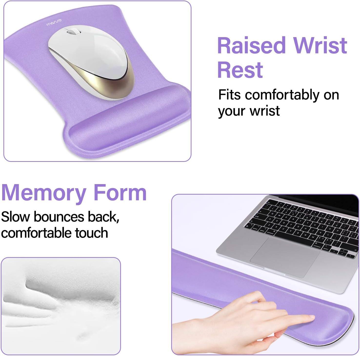 maruro Raised Wrist Rest Fits comfortably on your wrist Memory Form Slow bounces back, comfortable touch