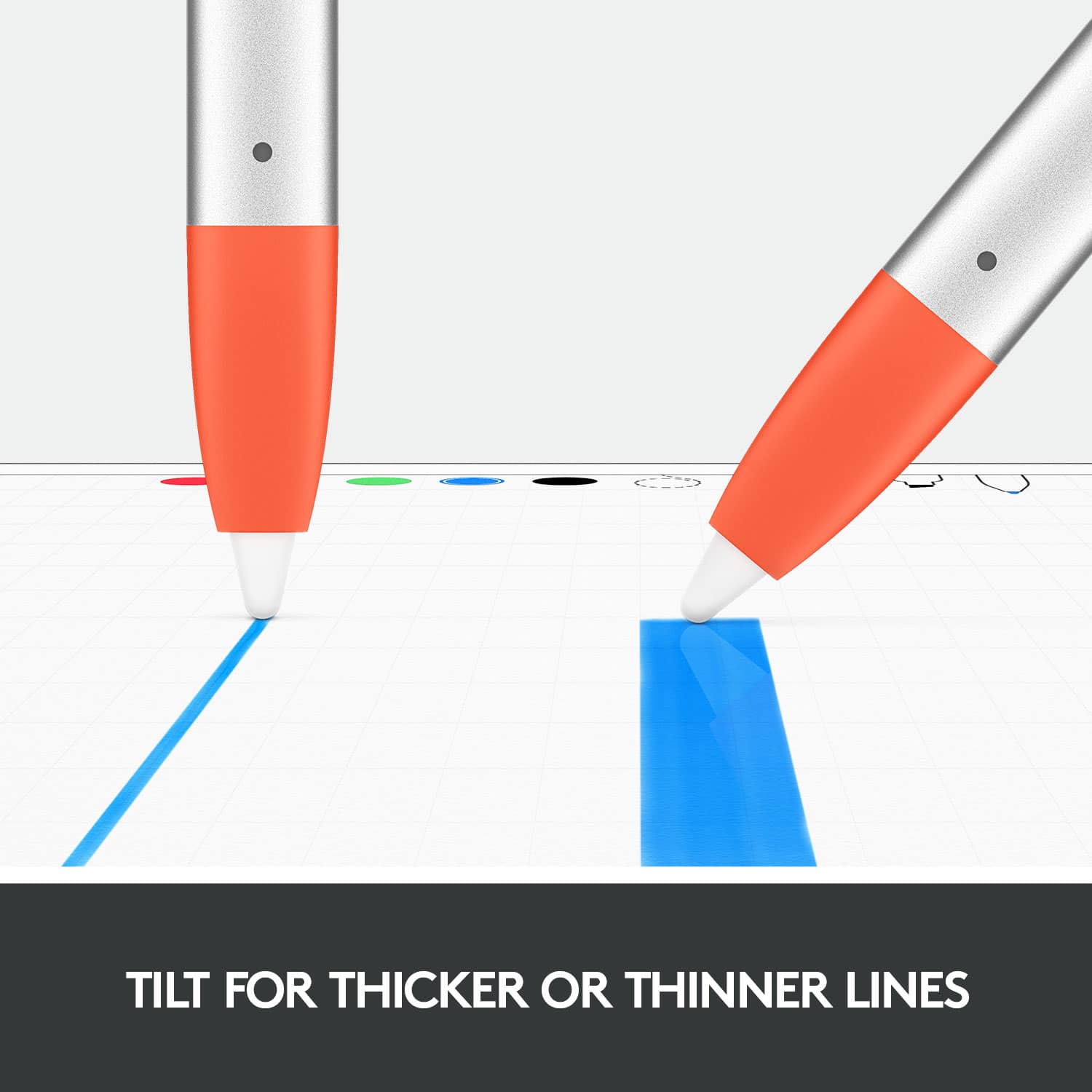 Tilt for Thicker or Thinner Lines