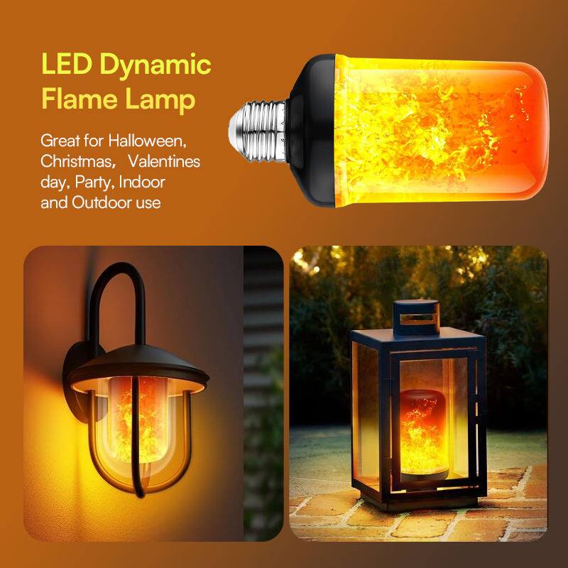 LED Dynamic Flame Lamp  
Great for Halloween, Christmas, Valentines day, Party, Indoor and Outdoor use