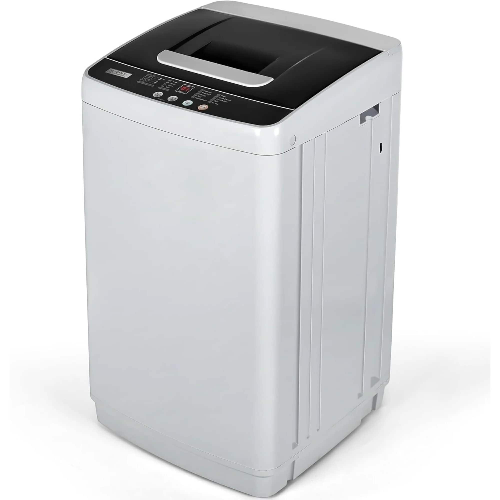 SIMZLIFE - 1.04 Cu.ft Portable Washing Machine,Compact Washer for Apartments & Homes ,8.8LBS with LED Display - White