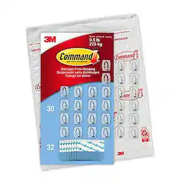 Command - Mini Hooks, 0.5 lb., 30/Pack (17006CLR-30NA) - Clear