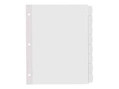 Front. Avery - Big Tab Printable Paper Dividers with White Labels, 8 Tabs, 20 Sets/Pack - White.