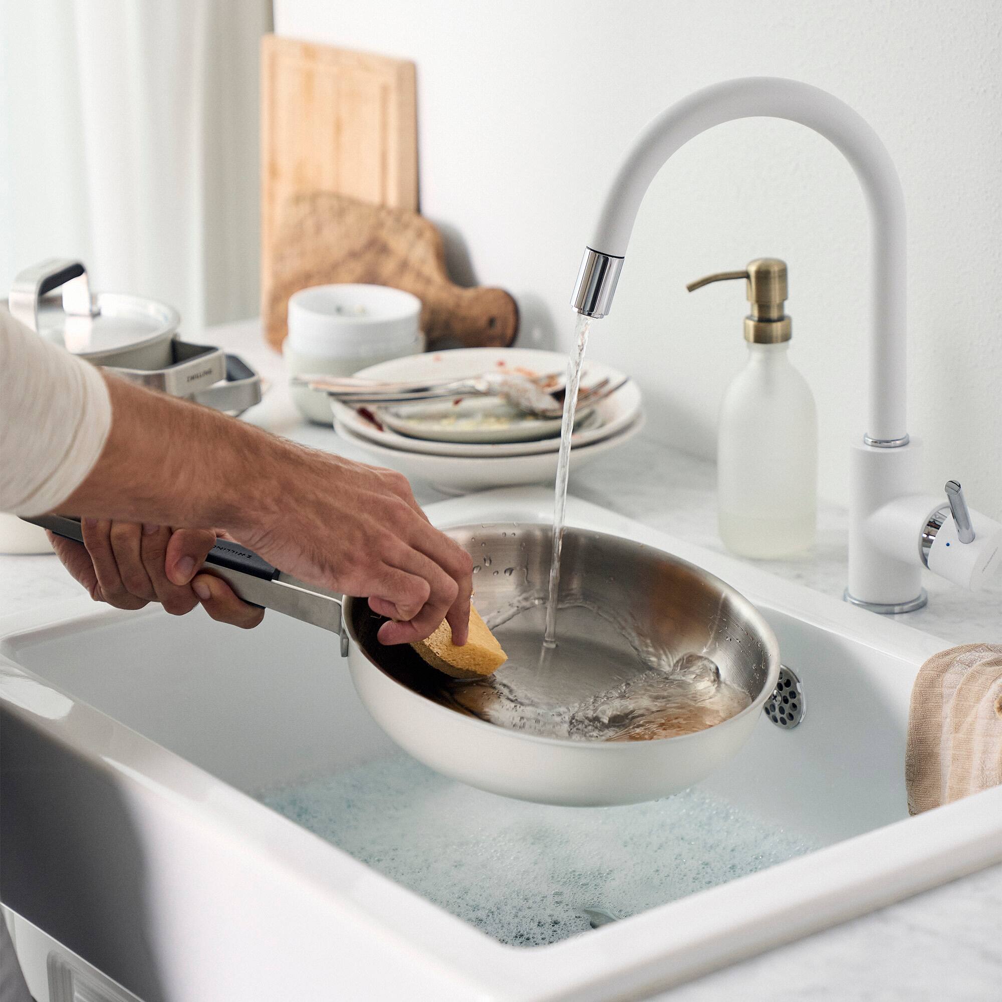 Alt View 2. ZWILLING - ZWILLING Pure 9.5-inch Stainless Steel Fry Pan, Ivory - Ivory.