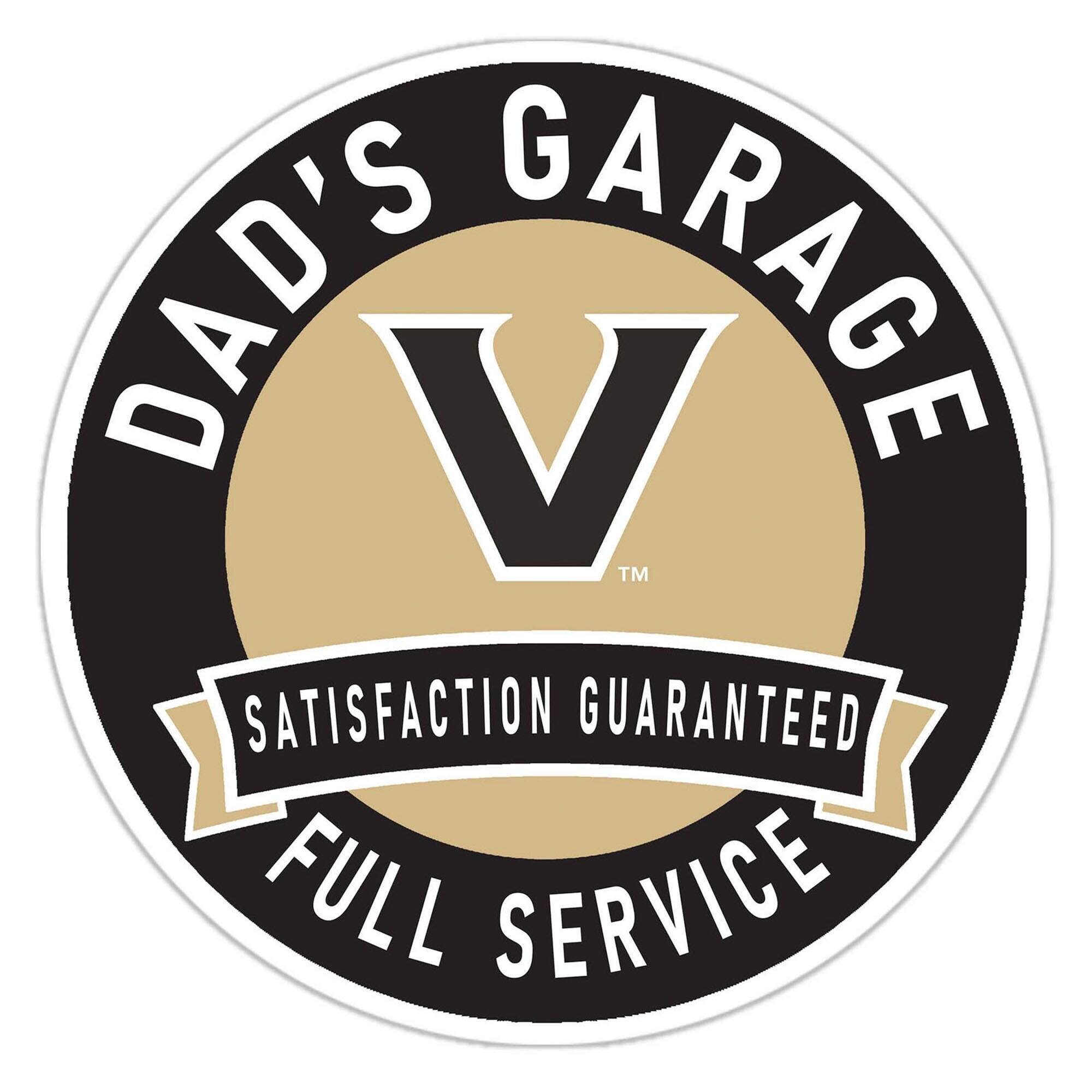 Vanderbilt Commodores 16" Dad's Garage Wood Sign