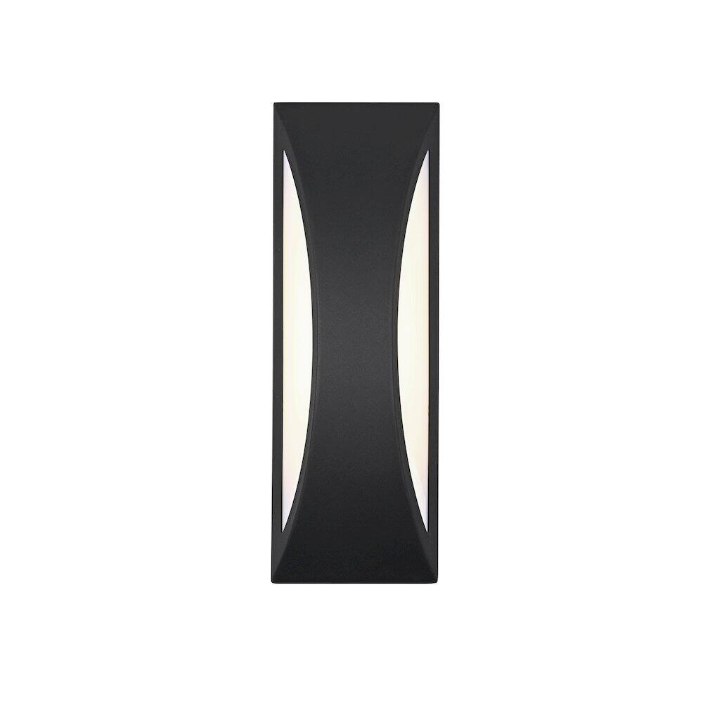 Alt View 2. Elegant Lighting - Zayn 5 Inch Outdoor Wall Sconce In Black - Black.