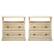 Front Zoom. Walker Edison - 2-Piece 25" Classic Open Cubby Side Table Set - White Oak.