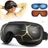 Front. Renpho - Eye Massager with Heat and Cooling Voice Control, Migraine Relief Eye Mask for Migraines, Eye Care Reduce Dry Eyes - Kintsugi.