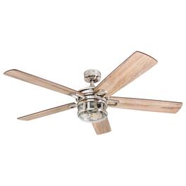 Honeywell - Bonterra 52 Inch Ceiling Fan with LED Light & Remote - Brushed Nickel