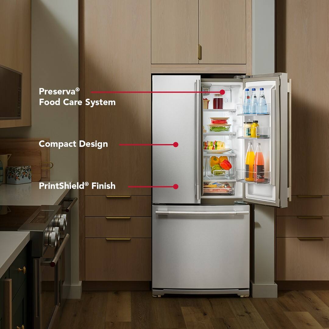 Preserva® Food Care System  
Compact Design  
PrintShield® Finish