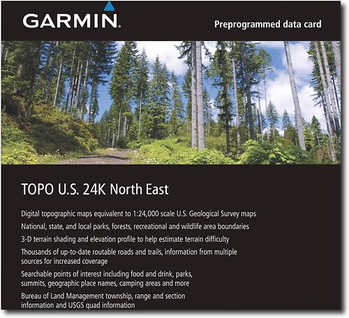 Front. Garmin - TOPO U.S 24K - Northeast Digital Map.