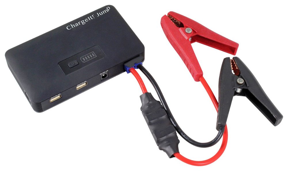 Digital Treasures - ChargeIt! Jump Portable Power Pack and Jump Starter - Black - Larger Front