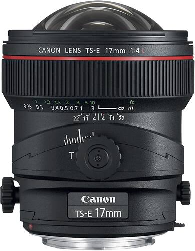 Alt View 1. Canon - TS-E17mm F4L Tilt-Shift Lens - Black.