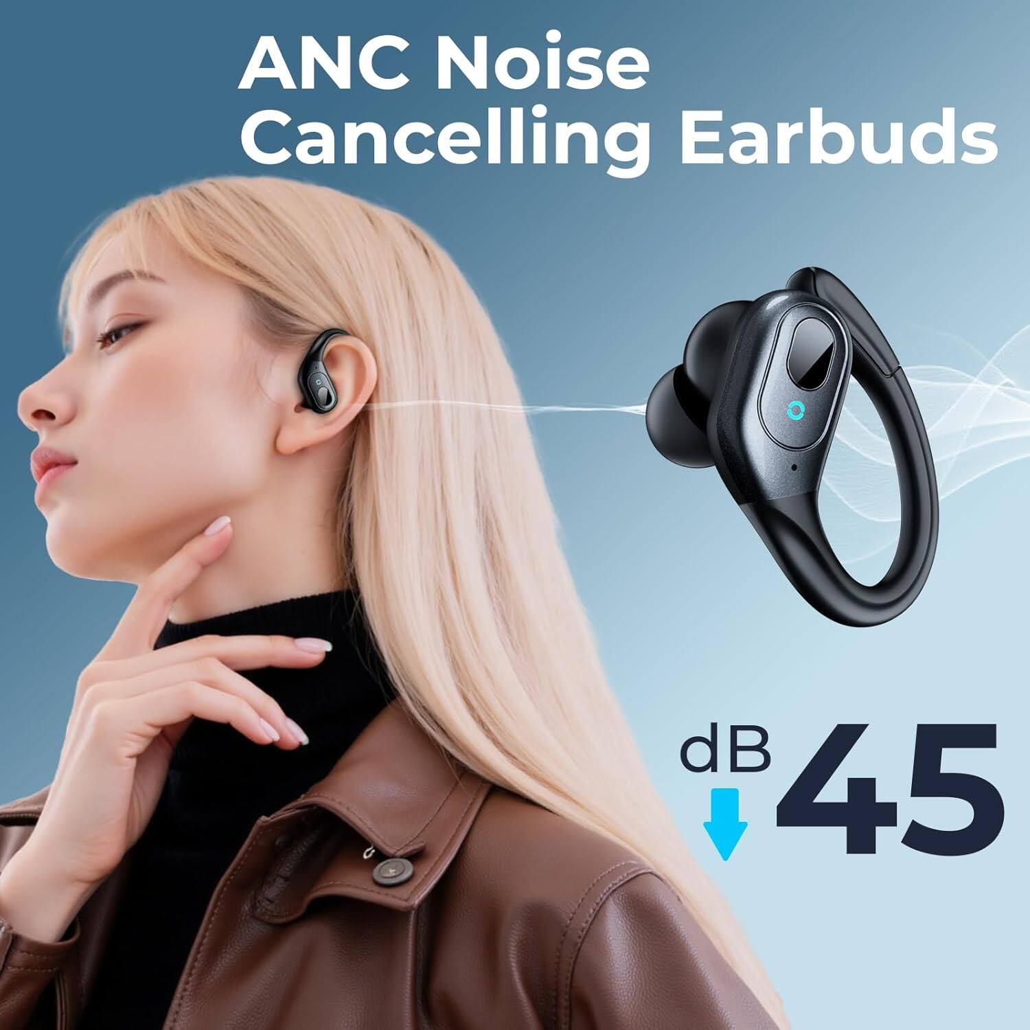 ANC Noise Cancelling Earbuds  
dB 45