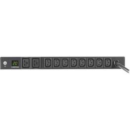 Tripp Lite - by Eaton PDU 3.7kW 208/230V Single-Phase Local Metered PDU - 8 C13 & 2 C19 Outlets L6-20P Input 6 ft. Cord 1U - White