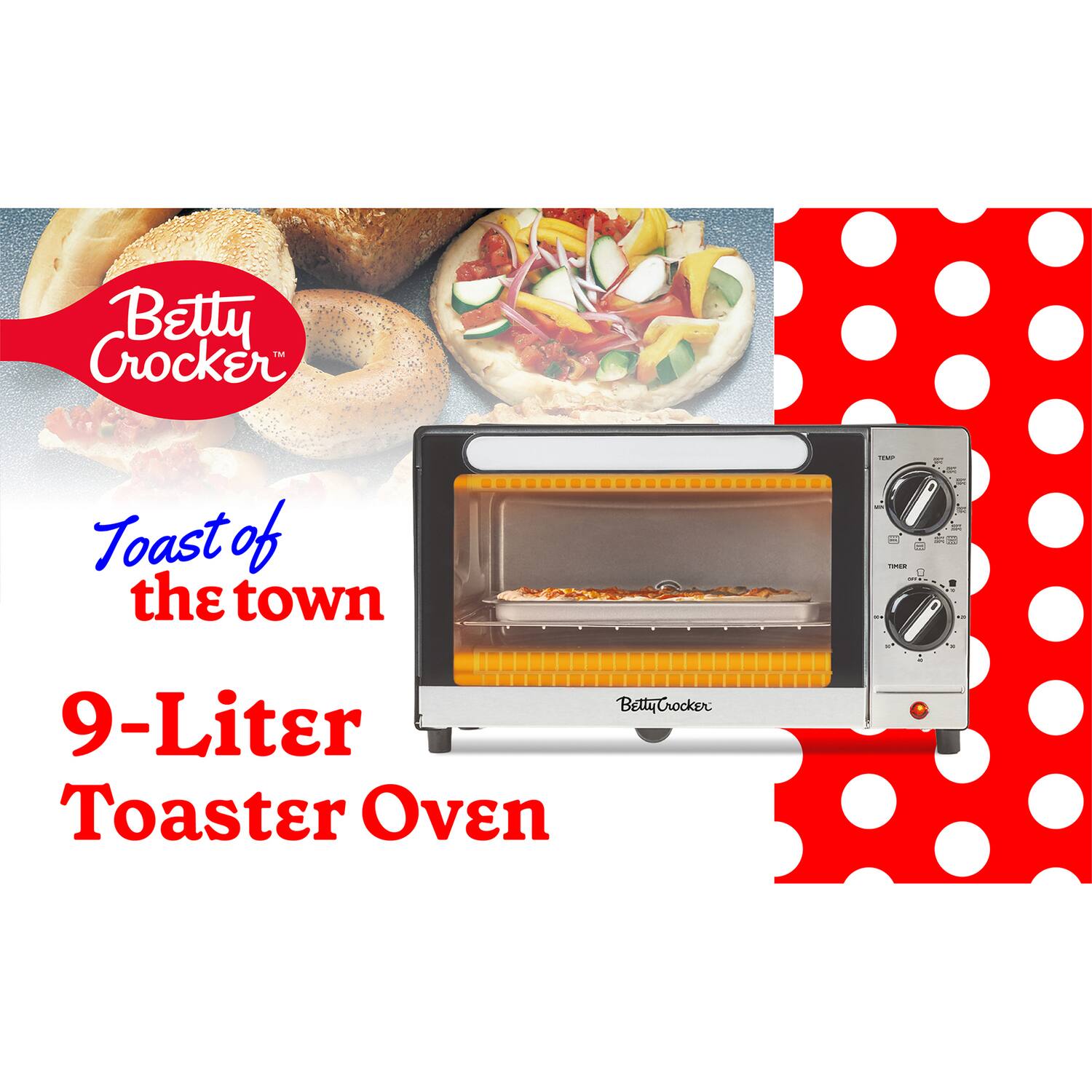 Betty Crocker Toast of the town Betty Crocker 9-Liter Toaster Oven