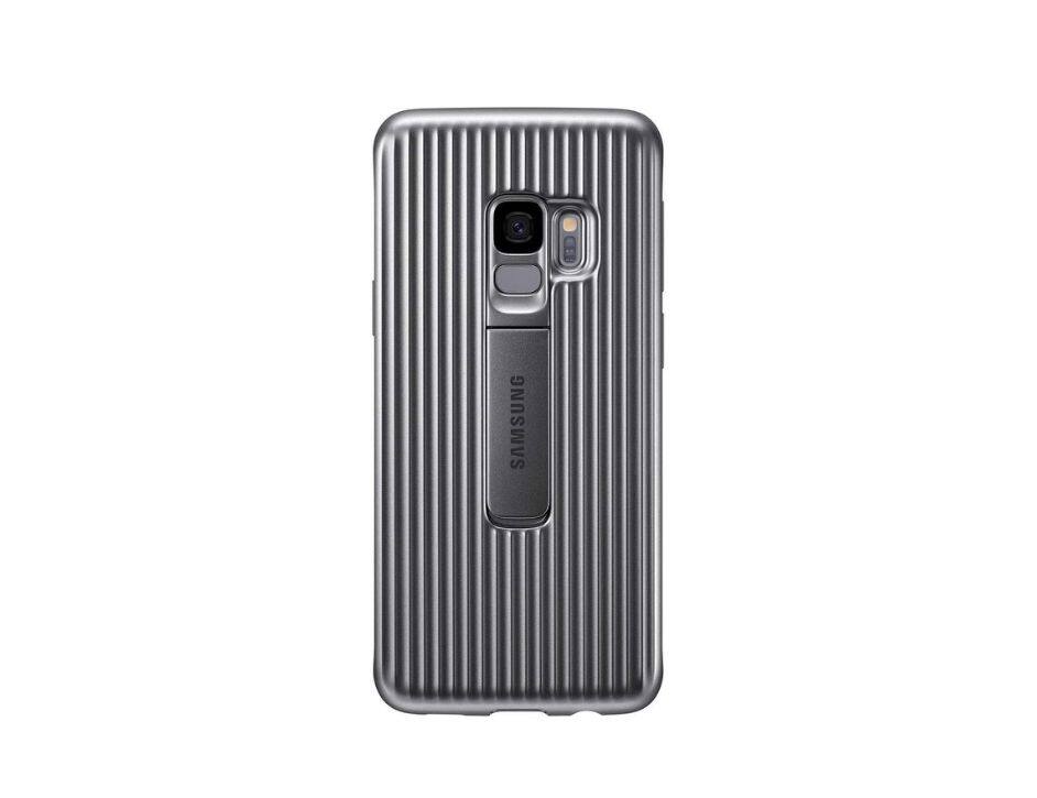Front. Samsung - Samsung Galaxy S9 Protective Standing Cover I Color: Silver - Silver.